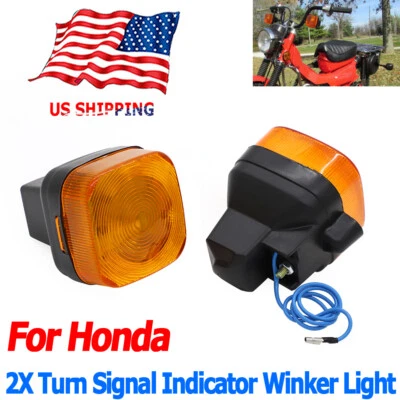 US Pair Turn Signal Indicator Lights For Honda CT70 CT110 CB125S # 33400-459-679 - Image 1 of 4