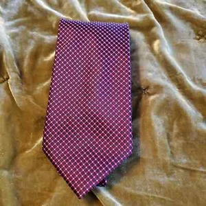 Bruno Piatelli Men's 100% Silk Necktie Red Black White Geometric Diamonds - Picture 1 of 10