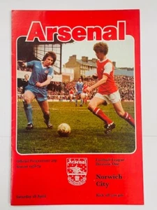 Arsenal V Norwich City 1978/79 28-04-1979 división 1 - Imagen 1 de 1