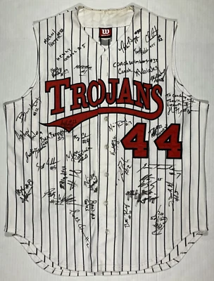 Wilson Trojans Jersey Baseball Number 44 Autographed Vintage Mens Size 46 - Image 1 of 4