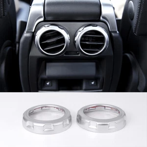 Chrome Armrest box Rear AC AIR Vent Trim cover Ring for Land Rover Discovery 3 4 - Picture 1 of 11