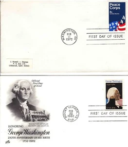 US Flagge 3 FDC Cover Sc# 1447 1952 C 115 Jahre 1972 1982 1985 - Bild 1 von 2