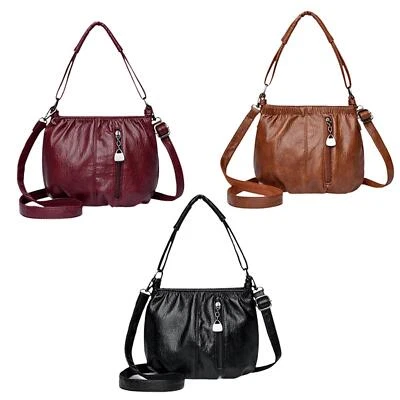 MARKENLOS Hobo-Tasche für Damen, PU-Leder, leichte, lässige Schultertasche