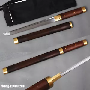 Nueva espada samurái japonesa afilada de palo de rosa Shirasaya tanto T1095 defensa propia - Imagen 1 de 10