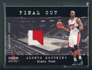 2001-02 ALONZO MOURNING PATCH FLEER GENUINE FINAL CUT 