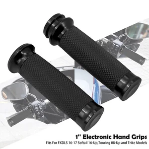 Black 1" Hand Grips Electronic Throttle Handlebar Fit For Harley Touring 08 up - Picture 1 of 18