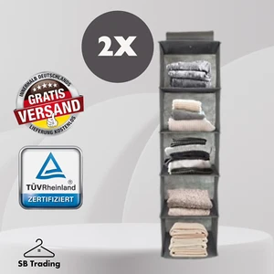 2er Set Premium Kleiderschrank Organizer hängend aus Stoff - Schrank Hängeregal - Bild 1 von 10