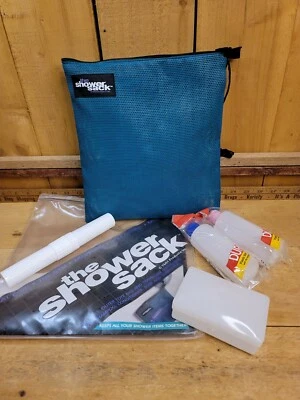 Rare 90s THE SHOWER SACK Gym Travel Toiletry Wash Hanging Grooming Portable Bag  - Image 1 of 4
