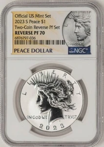 2023-S Peace Silver Dollar $ Reverse Proof PF70 NGC 948980-31 - Picture 1 of 4