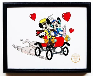 DISNEY ART 11x14 NIFTY NINTIES MICKEY MINNIE MOUSE 60TH ANNIVERSARY LE SERIGRAPH - Picture 1 of 1
