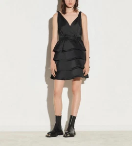 Sandro Paris Women's Dress Size 40 FR / L Ruffles SFPRO01300 - Picture 1 of 12