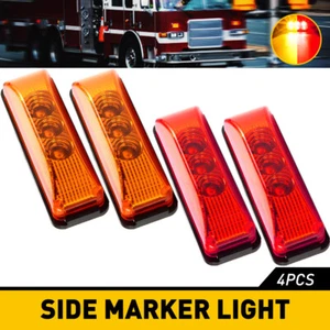 4~20PC Amber Red 3LED Side Marker Lights RV Truck Trailer Clearance Light US - Picture 1 of 16