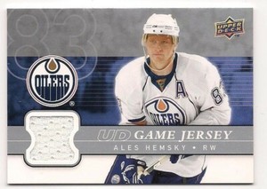 Ales Hemsky 08-09 Upper Deck 1 UD Game Jersey Game Used Jersey