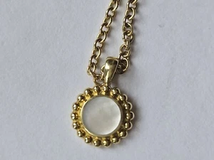 Lagos Covet 18K Solid Gold MOP Round Drop Pendant Necklace - Picture 1 of 20