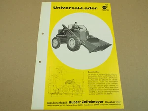 Prospekt Zettelmeyer L501 Universal Lader wohl 60er Jahre - Bild 1 von 2