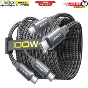 JSAUX 100W USB C to USB C Cable 2-Pack 10FT Type C Fast Charging Cable Compat... - Picture 1 of 16