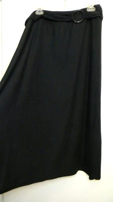 Falda Courtenay Mujer Grande Negra Cintura Elástica Tirar Modesta Elastizada Suave Larga Foto 1 de 4