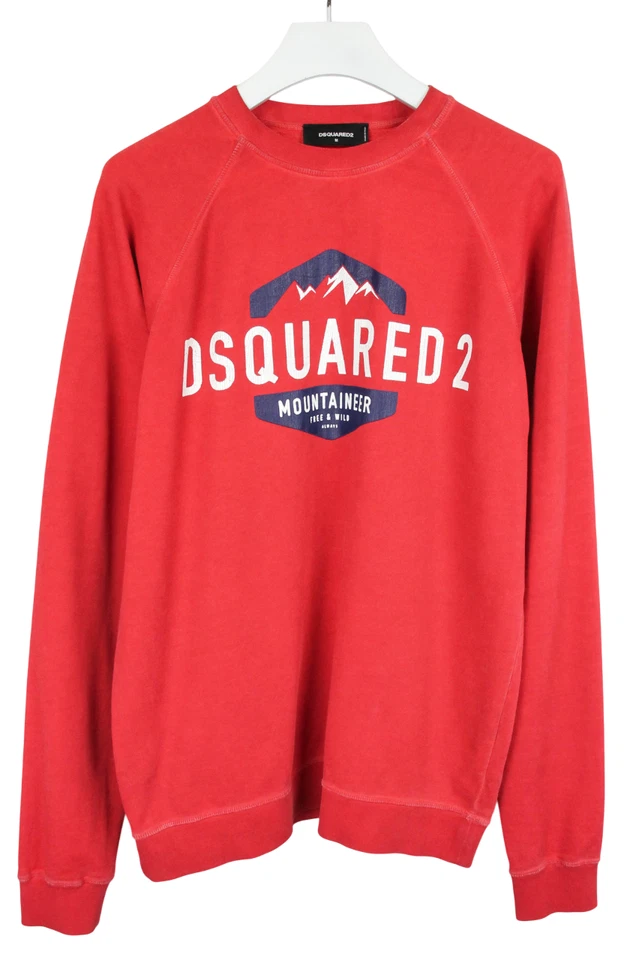 Sudadera Mountaineer DSQUARED2 Para Hombre MEDIUM Con Logo Rojo Cuello Redondo - Imagen 1 de 4