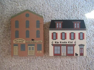 2 Cats Meow Village 1991 Serie IX Violinschlüssel & Critchfield CPA/LAW Office PINE - Bild 1 von 2