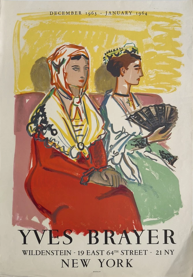 Yves BRAYER - Poster Affiche litho Arlésiennes Expo New York 1964 - Photo 1/1