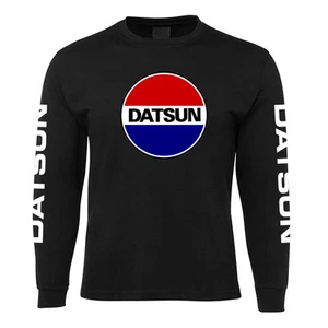 New Black Datsun Classic Long Sleeve T Shirt 100% Cotton Size S -5XL - Picture 1 of 6