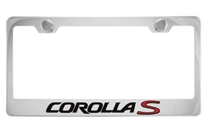 Toyota Corolla S Chrome License Plate Frame - Picture 1 of 1