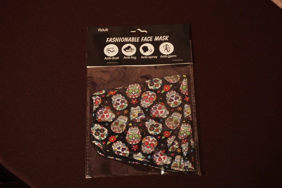 Day of the Dead Reusable Adult Face Mask with Adjustable Loops - New - Image 1 of 1