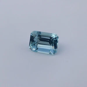 1.46 Cts 7.7x5.7x5.1 MM Natural Blue Aquamarine Gematone Octagon Cut Eye Clean - Bild 1 von 5