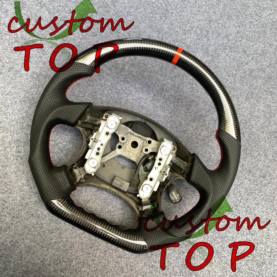 Volante de fibra de carbono real apto para Subaru Impreza WRX 2002 2003 2004 Foto 1 de 4