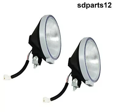 2 Fari Alogeni Di Profondità Fendinebbia 24V 223mm + H1 Lampadine + Cavo - Imagen 1 de 4