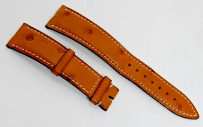BLANCPAIN Villeret Ostrich Leather Wristband Rich Tan 19mm Quick Release - Image 1 of 3