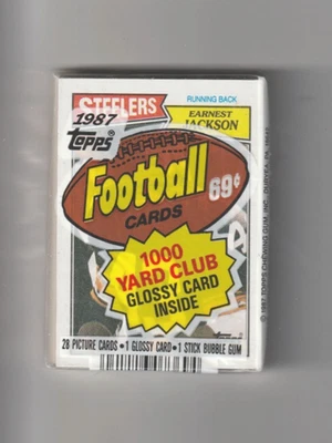 1987 Topps Football Factory Sealed Cello Pack Jim Everett Rookie On Back - Image 1 of 2