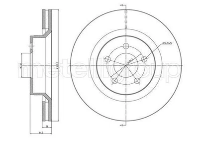 2x METELLI 23-1593C Disque de frein Avant pour JEEP CHEROKEE (KK) 332,0mm - Photo 1/4
