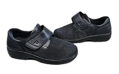 Zapatos cómodos Propet Olivia para mujer talla 10 con correa negra de cuero WPRX25 Foto 1 de 4