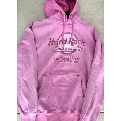 Sudadera Hard Rock Para Mujer Talla Med ROSA Pullover Algodón Sudadera con Capucha en Fire Mountain Foto 1 de 4