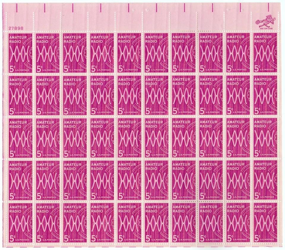 Scott #1260 Amateur Radio Sheet of 50 Stamps - MNH P#27898 UL - Image 1 of 1