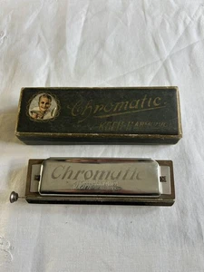 Vintage Koch Chromatische Mundharmonika Tonart C OVP 10 Loch 980/40 M Germany - Bild 1 von 11