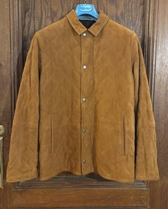 Peter Millar S Suffolk Suede Leather Jacket Quilted Insulated Whiskey $1295 - Picture 1 of 9
