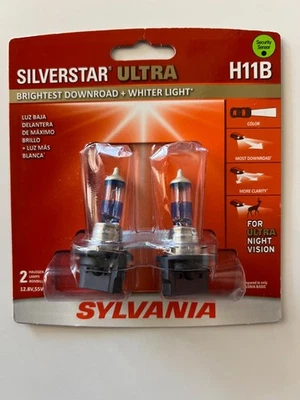 Sylvania H11B SilverStar ULTRA High Performance Halogen Headlight Pair 2 Bulbs - Image 1 of 4