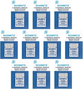 50 Schmetz Universal Sewing Machine Needles - Assorted Sizes - Box of 10... - Picture 1 of 8