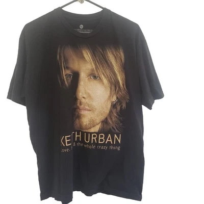 Keith Urban Love Pain The Whole Crazy Thing 2007 Tour Men's XL T-Shirt Hank Evie Foto 1 de 4