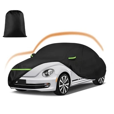 For Volkswagen New Beetle 1998-2023 Waterproof Car Cover, All Weather, Zipper Do Foto 1 de 4