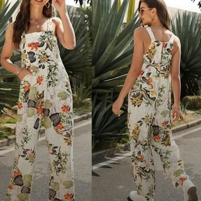 Mono de lino con estampado floral Foto 1 de 3