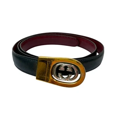 Cinturón de cuero reversible Gucci entrelazado Foto 1 de 4