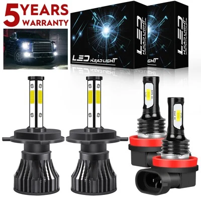 For Honda Fit 2006-2020 LED Headlight Kit White High/Low Beam Fog Lights Bulbs - Image 1 of 4
