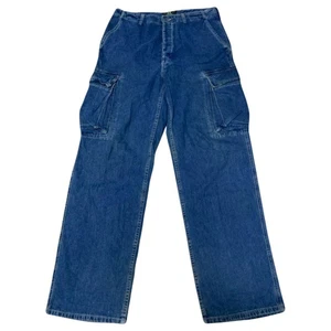 90s RRL USA Made Denim Cargo Pants Vintage 32x32 Three Star Double RL F/S - Picture 1 of 7