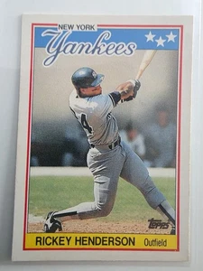 Rickey Henderson New York Yankees Topps 1988 Mini Trading Card #31 - Bild 1 von 2
