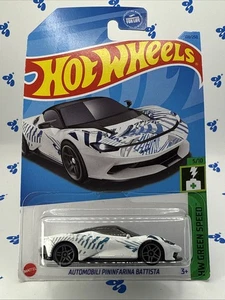 Hot Wheels Automobili Pininfarina Battista White #108 HW GREEN SPEED  - Picture 1 of 11