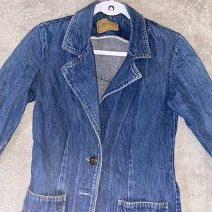 Chaqueta Blazer Vaquera Vintage Levi’s EE. UU. Para Mujer Talla 7/8 Calce Largo 75008 - Imagen 1 de 10