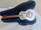 Aiersi Matte Finish Silver Tricone Resonator Guitar with Hard Case